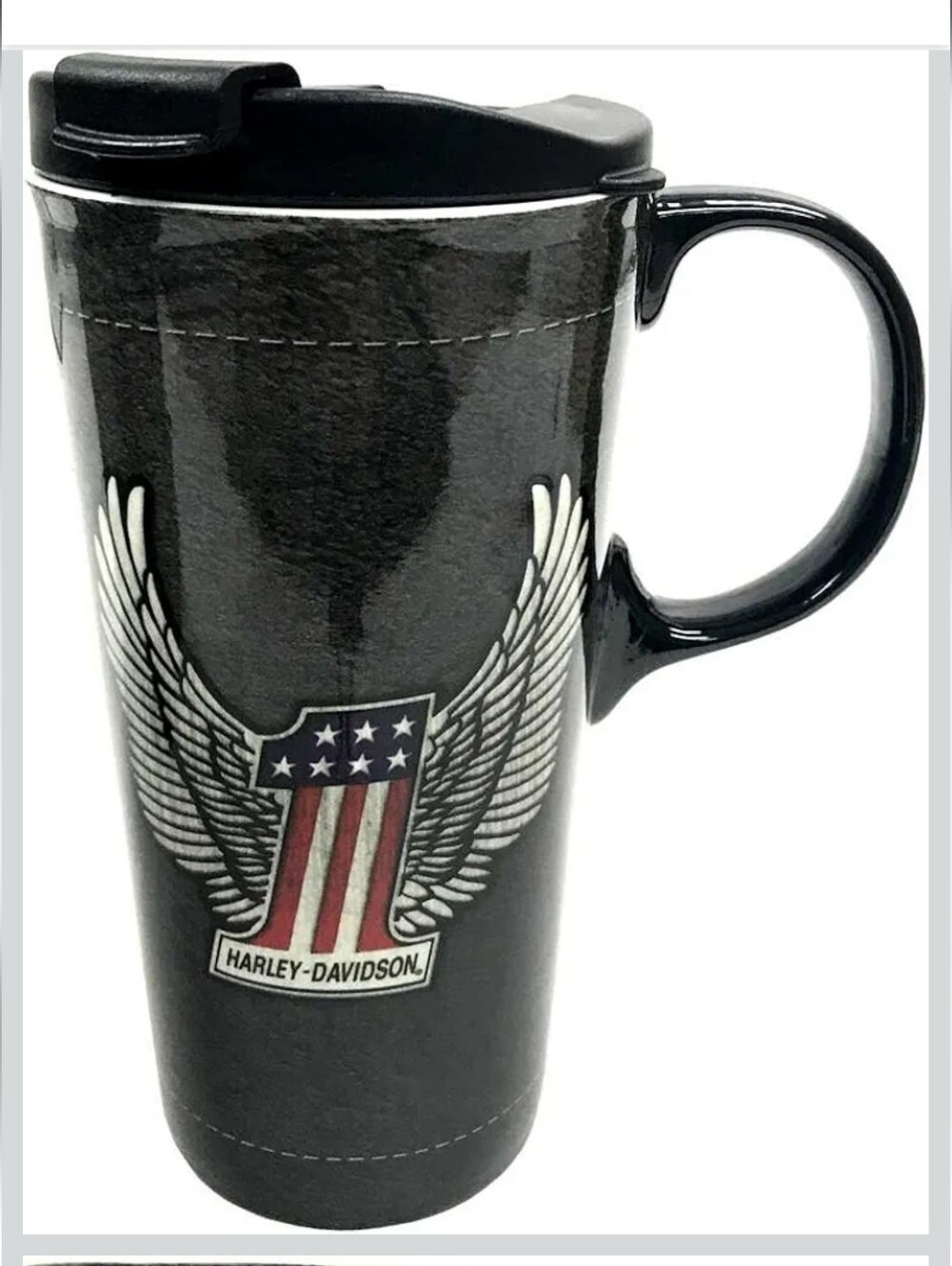 Harley-Davidson Black Winged Number 1 Travel Mug